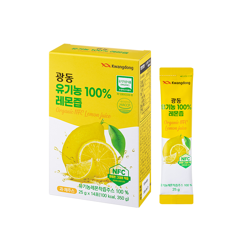 광동 유기농 100% 레몬즙 25g*14포